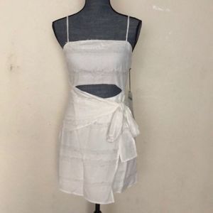Ruffle Mini Wrap Dress